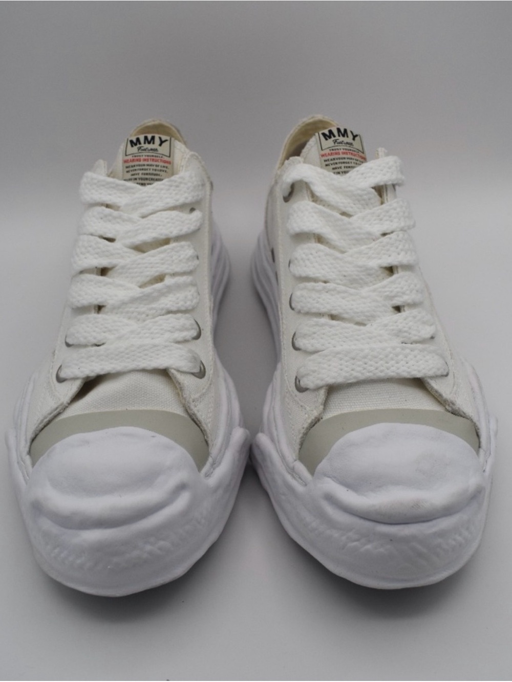 Maison MIHARA YASUHIRO White Hank OG Sole Canvas Low Top Sneakers Men's 45 NWOB